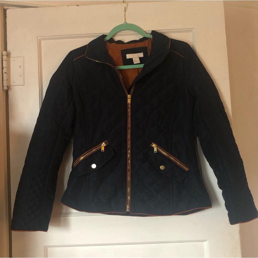 H&M Navy Blue Quilted Jacket